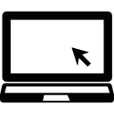 laptop com cursor do mouse Ícone