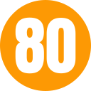 80人