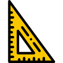 régua triangular