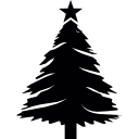 Christmas tree with Star icon