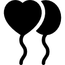 ballons en forme de coeur
