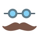 Glasses and mustache