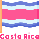 コスタリカの国旗を振る