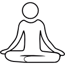 postura de yoga de meditación icono