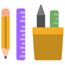 crayon et règle