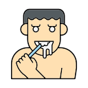 lavando los dientes