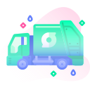 recycle vrachtwagen