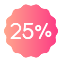 25 per cento