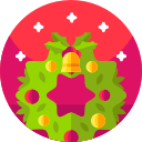 corona de navidad icono