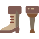 pierna de madera