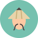 sombrero de bambú