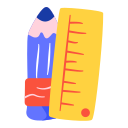 Ruler and pencil