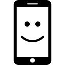 smartphone con una sonrisa icono