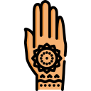 handgeschilderde henna