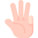 4本の指