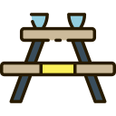 ピクニック用のテーブル