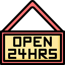 24 stunden geöffnet