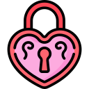 Heart shaped padlock