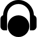 Circle head with headphones icon