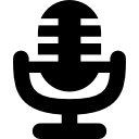 variante de silhouette noire de microphone Icône