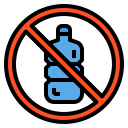geen plastic flessen