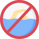 No swimming