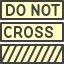 Do not cross line