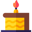 pezzo di torta di compleanno