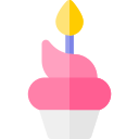 verjaardag cupcake