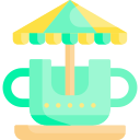 passeio de xícara de chá