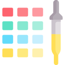 pipette à couleurs