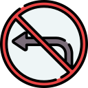 No turn left