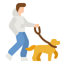 cão andando