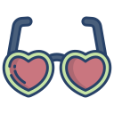 gafas de corazón