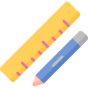 règle et crayon