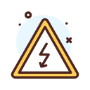 elektrisches warnschild