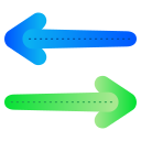 Left and right arrows