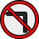 No turn left