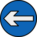 왼쪽으로 돌아