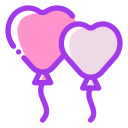corações de balão