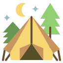 キャンプのテント