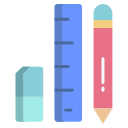 Pencil and ruler