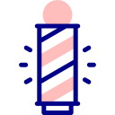 이발소의 간판 기둥