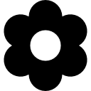 Flower with rounded petals icon