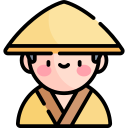 chapéu de bambu