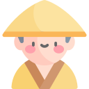 chapéu de bambu