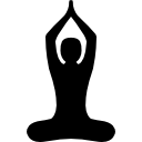 pose de yoga budista icono