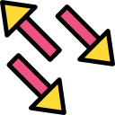 flechas diagonales