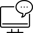 tela do computador com mensagem