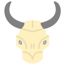 雄牛の頭蓋骨